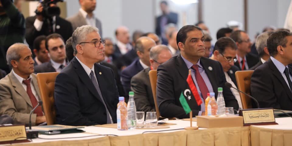 وزيرا العدل والداخلية بحكومة الوفاق في إجتماع مشترك لوزراء العدل والداخلية العرب