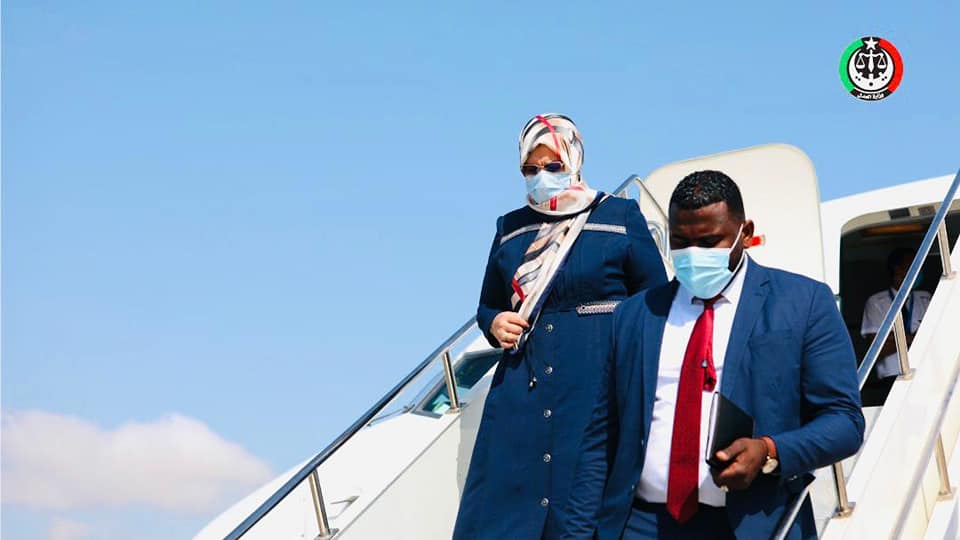 معالي #وزيرة_العدل_تصل_إلى_مدينة_بنغازي للإطلاع على سير العمل بفرع الوزارة.