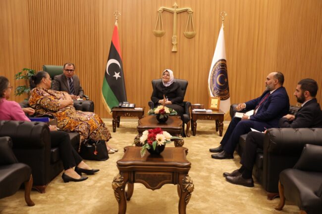 معالي وزيرة العدل تستقبل الممثلة الخاصة للأمين العام للأمم المتحدة في ليبيا 0