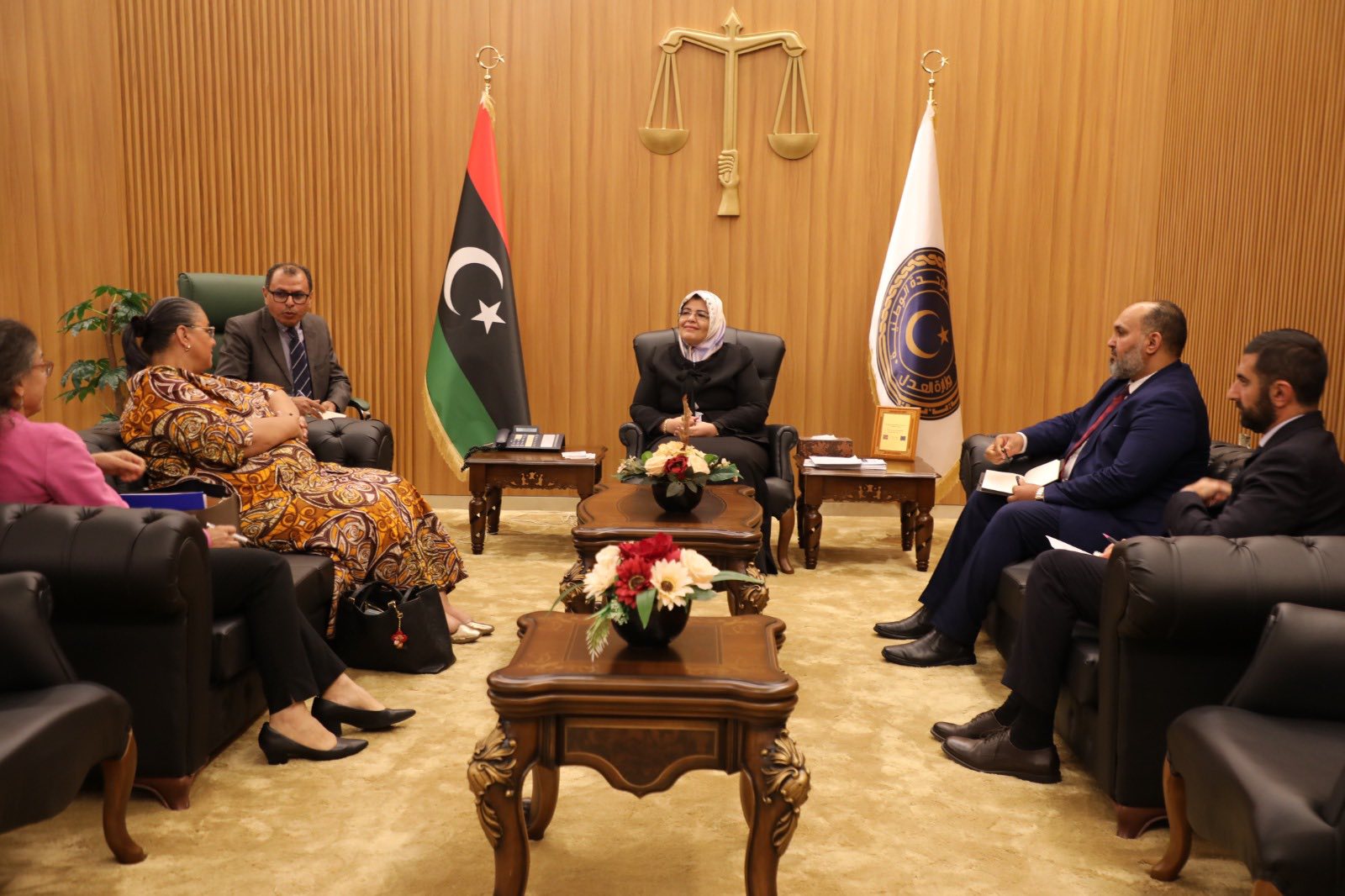 معالي وزيرة العدل تستقبل الممثلة الخاصة للأمين العام للأمم المتحدة في ليبيا 0