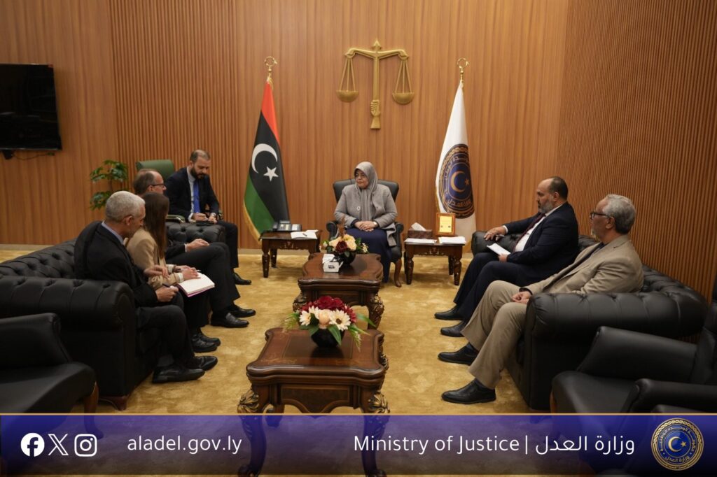 معالي وزيرة العدل تستقبل سفير المملكة المتحدة لدى ليبيا